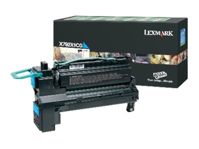 LEXMARK X792 toner cyan rendement très élevé 20.000 pages pack de 1 retour program
