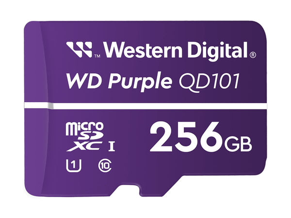 WD Purple 256Go Surveillance microSD XC Class - 10 UHS 1