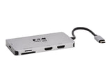 EATON TRIPPLITE USB-C Dock Dual Display - 4K 60Hz HDMI USB 3.2 Gen 1 USB-A Hub Memory Card 100W PD Charging Gray