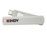 LINDY USB Type C Port Blocker Key - Pack of 4 Blockers White