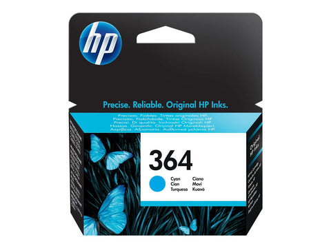 HP 364 original Ink cartridge CB318EE BA1 cyan standard capacity 3ml 300 pages 1-pack with Vivera Ink cartridge