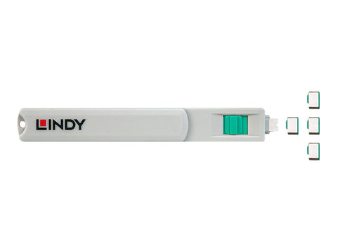 LINDY Verrou de port USB type C vert 4pcs