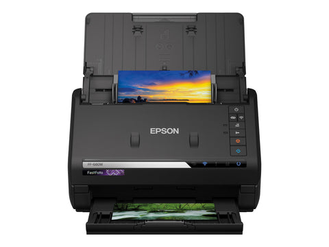 EPSON FastFoto FF-680W Document scanner Contact Image SensorCIS Duplex A4 600x600dpi 45ppm mono/45ppm colour ADF USB 3.0 Wi-Fi