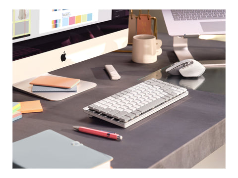 LOGITECH Master Series MX Master 3S for Mac Mouse ergonomic optical 7 buttons wireless Bluetooth 2.4 GHz pale grey for Apple MacBook