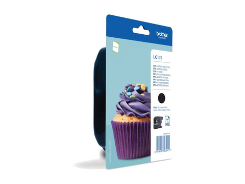 BROTHER LC-123 cartouche d encre noir haute capacité 600 pages 1-pack blister sans alarme
