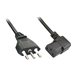 LINDY 2m angled IEC Mains lead italy