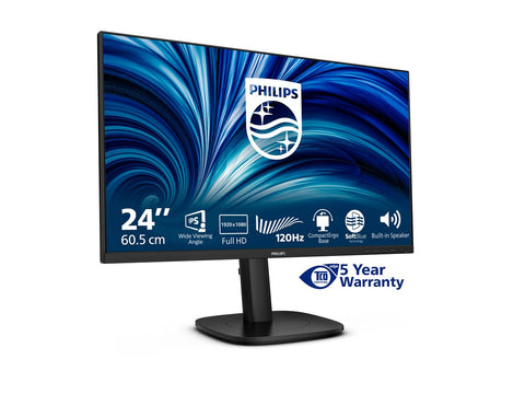 PHILIPS 23.8p 1920x1080 120Hz IPS Flat H/A 150 MM TUV EyeSafe certified USB HUB SPEAKERS DP HDMI 300cd/m2 TCO 10