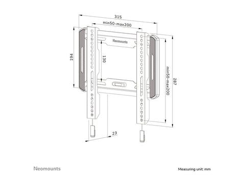 NEOMOUNTS WL30-550BL12 Support pour écran mural 24-65p - ultra-plat - installation facile