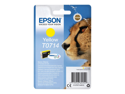 EPSON 1LB T0714 ink cartridge yellow standard capacity 5.5ml 1-pack blister without alarm