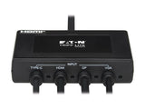 EATON TRIPPLITE 4-Port Presentation Adapter 4K 60Hz 4:4:4 HDMI DP USB-C and 1080p VGA to HDMI Built-In Cables