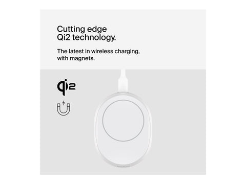 BELKIN PRO Convertible Qi2 15w Magnetic Charging Stand w/o PSU White