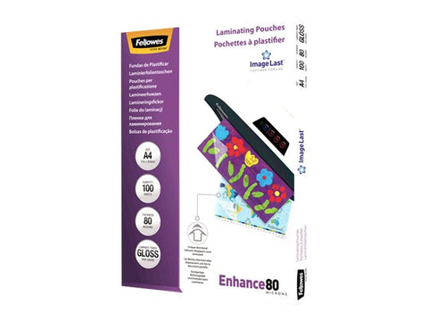 FELLOWES Pochettes ImageLast A4 80 microns - Pack de 100