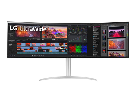 LG 49WQ95C-W.AEU Écran LED - incurvé - 49i - 5120 x 1440 UltraWide Dual QHD 144Hz - Nano IPS -400cd/m2- 5ms- 2xHDMI DP USB-C blanc