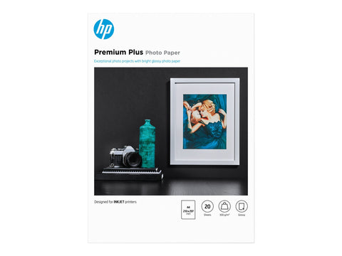 HP original CR672A Premium Plus Glossy Photo Paper CR672A white 300g/m2 A4 20 sheets 1-pack