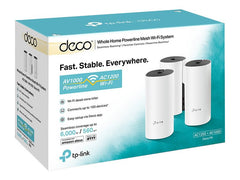 TP-LINK AC1200 Whole-Home Hybrid Mesh Wi-Fi System with Powerline Qualcomm CPU 867Mbps at 5GHz+300Mops at 2.4GHz AV1000 Powerline