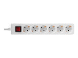 LINDY Mains 6 way gang socket on/off