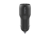 BELKIN BOOST CHARGE 24W 12w x 2 USB-A Dual Car Charger Black