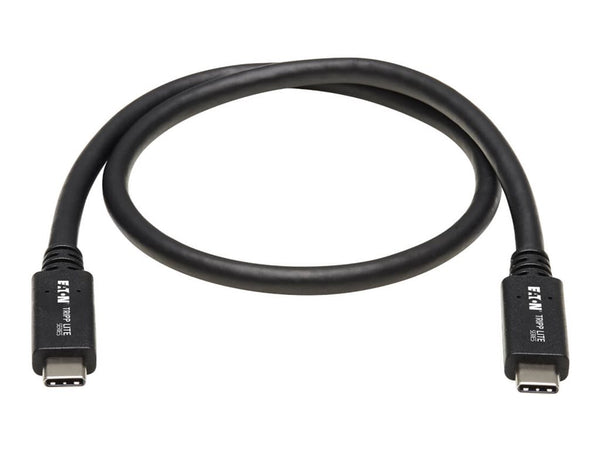 EATON TRIPPLITE USB-C Cable M/M - USB 3.1 Gen 2 10 Gbps 5A Rating Thunderbolt 3 Compatible 20-in. 50.8cm