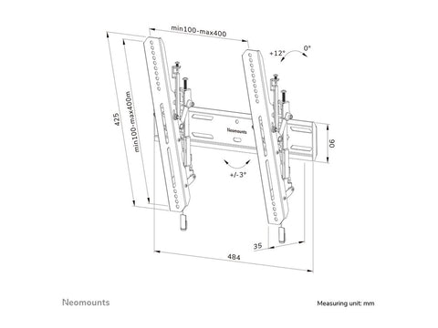 NEOMOUNTS WL35S-850BL14 Support pour écran mural 32-75p - inclinable - verrouillable - installation rapide