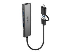 LINDY USB 3.2 Gen 1 Hub & Gigabit