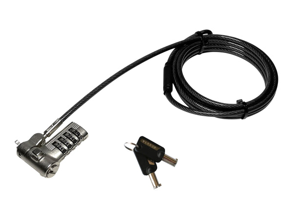 PORT DESIGNS Combinaison Switchable Security Cable Lock All in one K-Lock/Noble Wedge/Nano