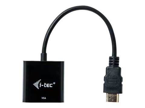 I-TEC Adapter HDMI to VGA resolution Full-HD 1920x1080/60Hz Cable 15cm gilded HDMI-connector