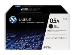 HP 05A original LaserJet Toner cartridge CE505D black standard capacity 2 x 2.300 pages 2-pack