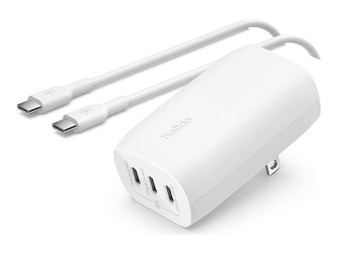 BELKIN BOOSTCHARGE 3-Port USB-C Wall Charger with PPS 67w with 100w 5A USB-C Cable
