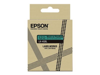 EPSON Colour Tape Pearl Green/Black 12mm