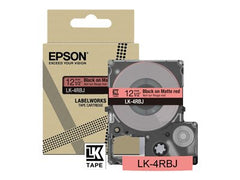 EPSON Matte Tape Red/Black 12mm 8m