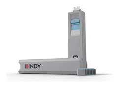 LINDY USB C Port Blocker Key Blue