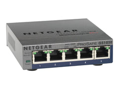 NETGEAR Switch configurable ProSAFE Plus GS105Ev2 - 5 ports 10/100/1000 RJ45 boitier metal