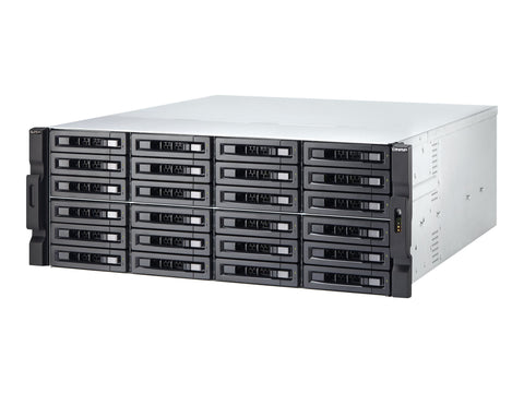 QNAP 24-Bay 4U Rackmount NAS Intel Xeon E-2236 6 cores/12 threads 3.4GHz processor 128Go ECC DDR4 24x2.5p/3.5p SATA