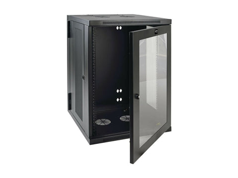 EATON Wall-Mounted SmartRack 18U Enclosure L. 600mm D.550mm Rear Hinges Glass Door