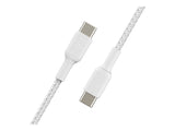 BELKIN USB-C to USB-C Braided PVC White 2m Twin Pack