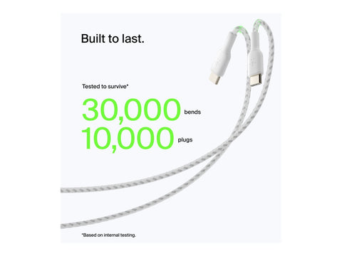 BELKIN BOOST CHARGE USB-A to USB-C Cable Braided 3M White