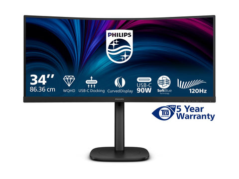 PHILIPS 34B2U3600C/00 34p Curved Monitor 3440x1440 HDMI DP USB