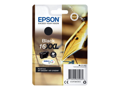 EPSON 6LB 16XXL ink cartridge black extra high capacity 1.000 pages 1-pack blister with alarm w/s