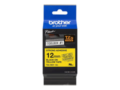 BROTHER P-TOUCH TZE-S631 noir sur jaune  12mm extra gluey