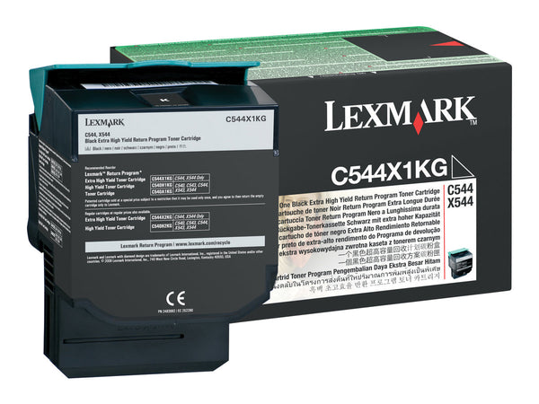 LEXMARK C544, X544 cartouche de toner noir très haute capacité 6.000 pages pack de 1 retour programme