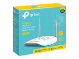 TP-LINK 300Mbps Wireless N USB VDSL2 Modem Router Broadcom, 802.11b/g/n 300Mbps at 2.4GHz 4 FE LAN ports 1 USB 2.0 Port 2 fixed ant