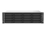 QNAP 16-bay Rackmount NAS AMD Ryzen V1000 series V1500B 4C/8T 2.2GHz 16Go DDR4 RAM 2x2.5GbE LAN optional 10GbE & M.2 NVMe/SATA
