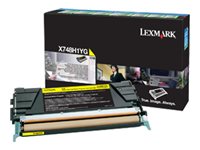 LEXMARK XS748DE cartouche de toner jaune 10.000 pages retour programme