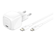 BELKIN 30W USB PD Wall Charger with PPS WHT w/1m C-LTG
