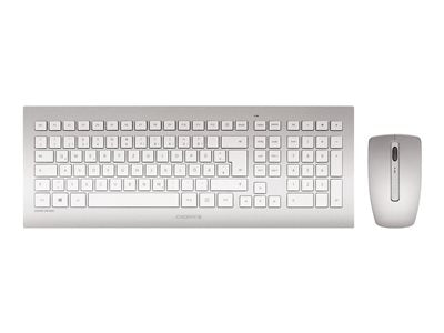 CHERRY Calvier blanc/argent layout Belge