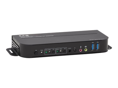 EATON TRIPPLITE Commutateur KVM 2 ports DisplayPort/USB 4K 60 Hz HDR HDCP 2.2 IR DP 1.4 partage USB câbles USB 3.0