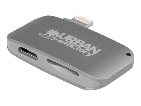 URBAN FACTORY Lecteur de cartes micro-SD - Lightning. Câble micro USB inclus