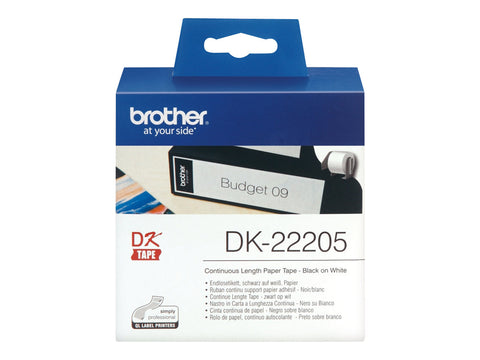 BROTHER P-TOUCH DK-22205 continue length  papier 62mm x 30.48m