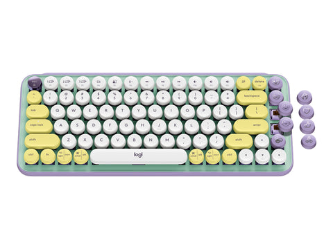 LOGITECH POP Keys Wireless Mechanical Keyboard With Emoji Keys - DayDream Mint Central (FR)