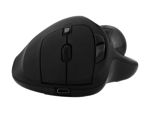 TNB ERGO DUAL CONNECT rechargeable ergonomic trackball mouse black
